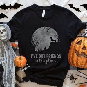 Halloween Dachshund T-Shirt I've Got Friends in Low Places T-shirt